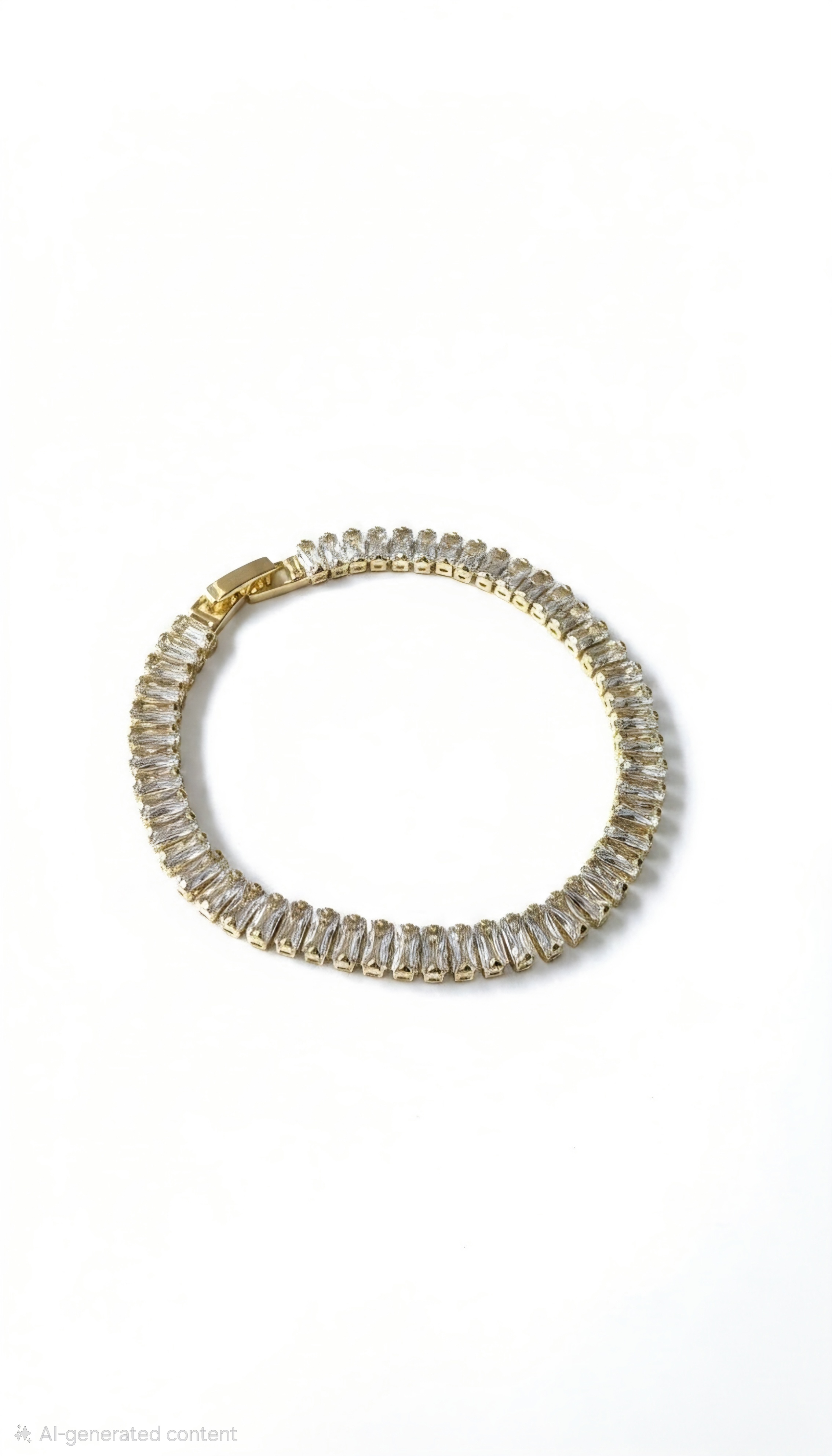 Gold Baguette Tennis Bracelet